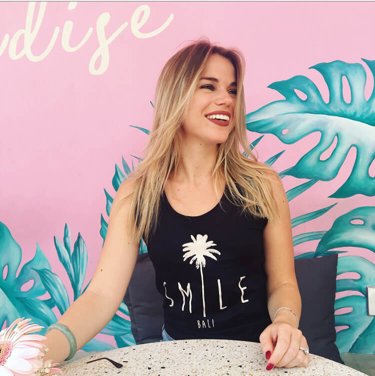 Yana smiling during a class