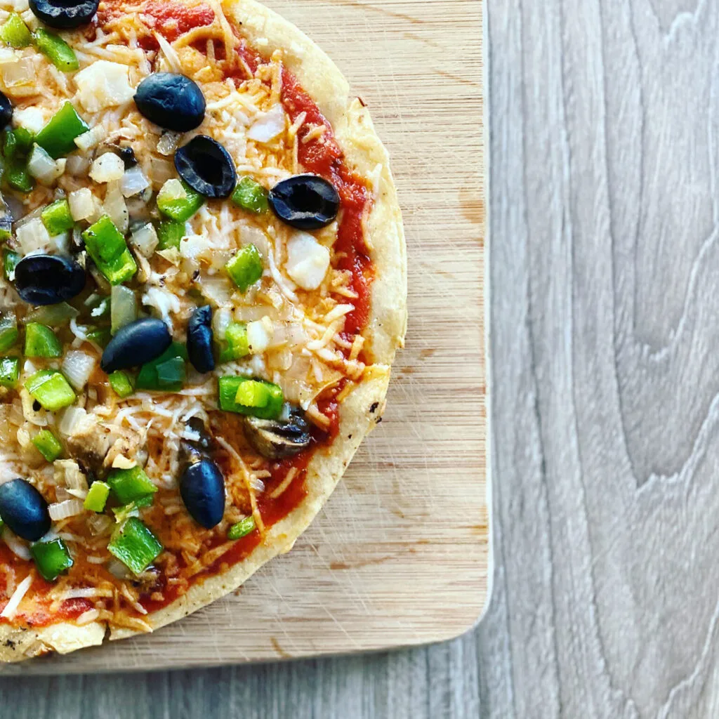 Vegan GF Pizza with Chickpea Crust