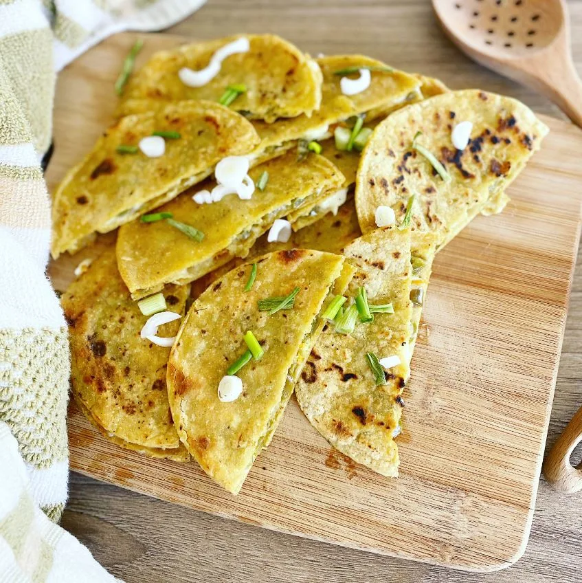 Mini Vegan Jalapeno Popper Quesadillas